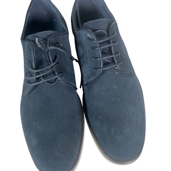 NEW Moretti Size 12 Blue Suede Shoes - Picture 1 of 8